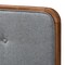 Baxton Studio Dilara Dark Grey Upholstered Walnut Finished Full Size Platform Bed 156-9407-9437 - alternate 9